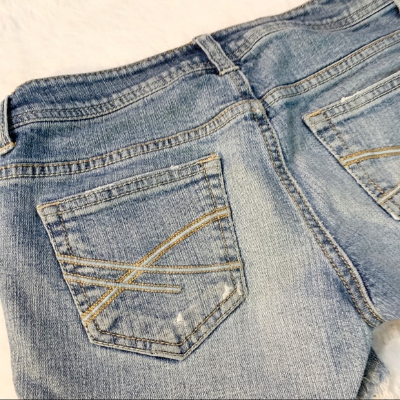 Aeropostale Distressed Denim Cutoff Jean Shorts Size 00 - Picture 6 of 8